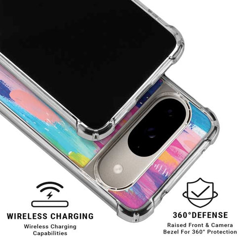 Pink Sparkle Brush Stroke by Etta Vee Google Pixel 10 Clear Case